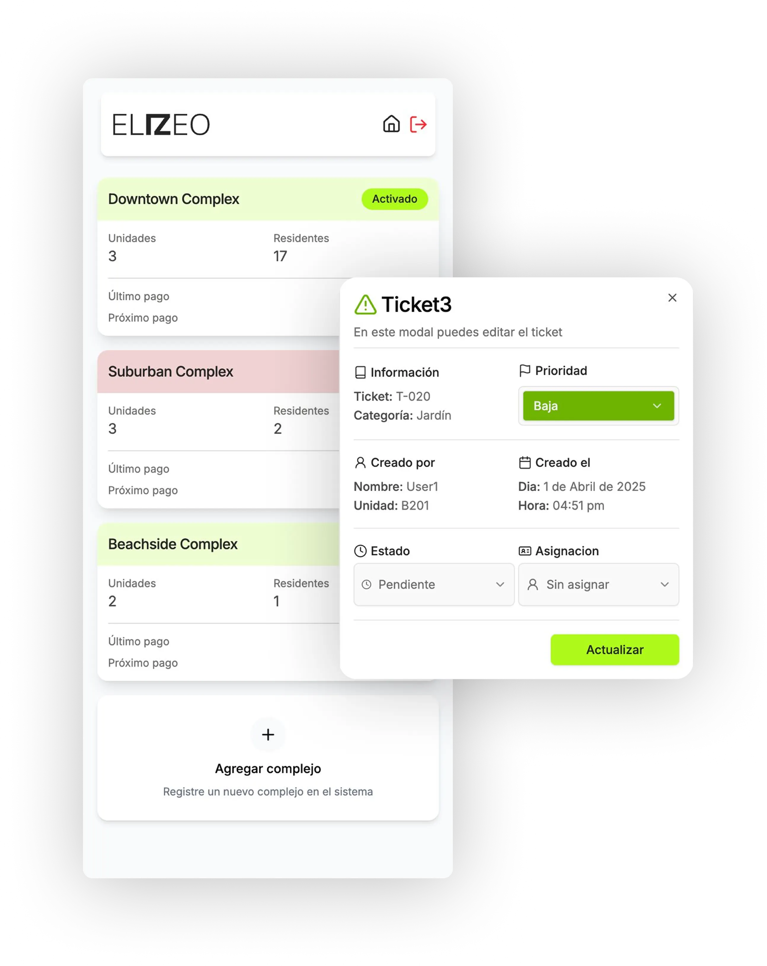 Elizeo interface